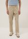 Beige linen-blend regular-fit cargo trousers_1