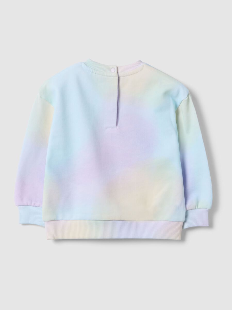 Felpa multicolor in puro cotone regular fit per bimba_1