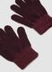 Red stretch wool gloves with lurex cuffs_2