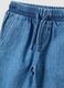 Blue denim trousers in a cotton and viscose blend with an elasticated waistband_2