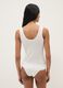 White regular fit vest with lace_2