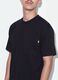 Black pure cotton crew-neck T-shirt with chest pocket, boxy fit_1