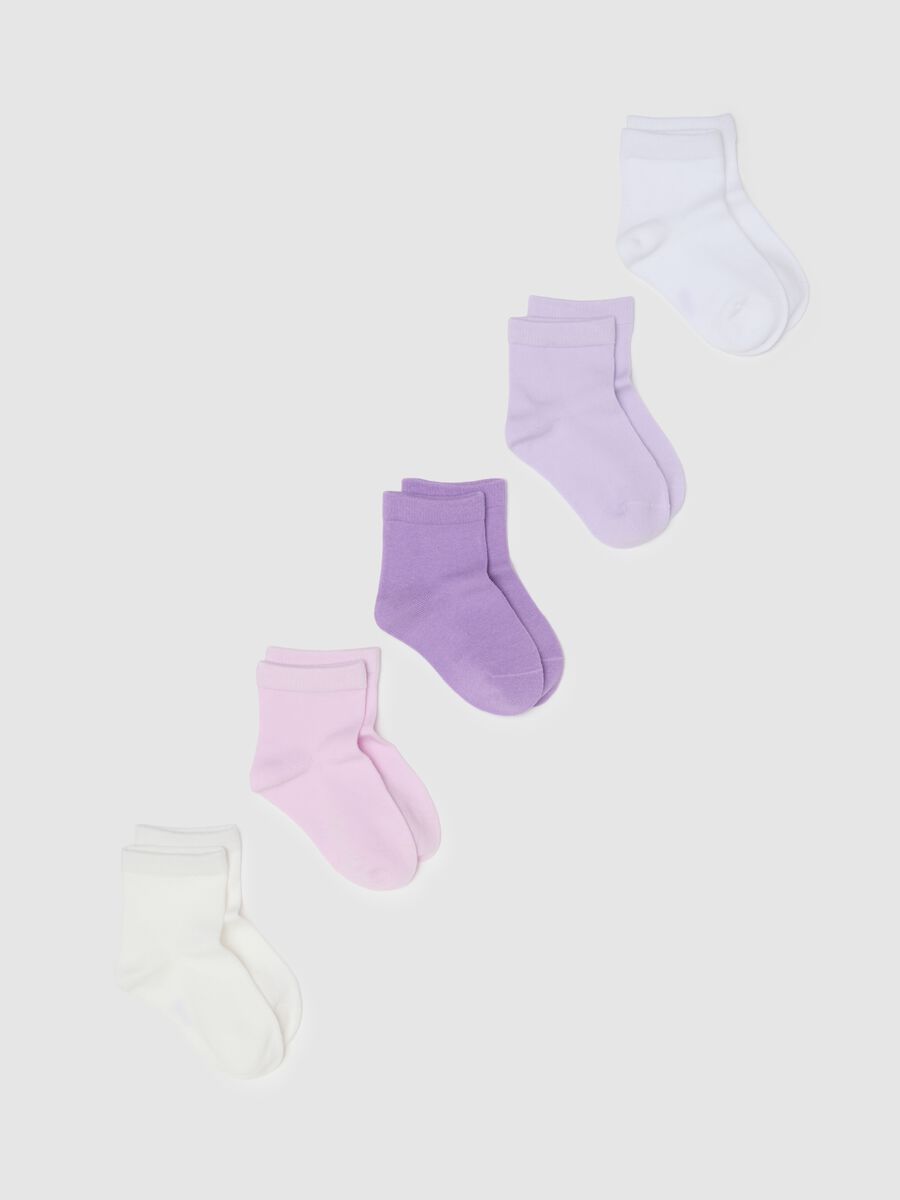 Multipack of short multicolour cotton blend socks for girls regular fit_0