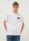 White short-sleeve pure cotton T-shirt, regular fit_0