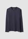 Grey long-sleeve crew-neck T-shirt in pure organic cotton_4