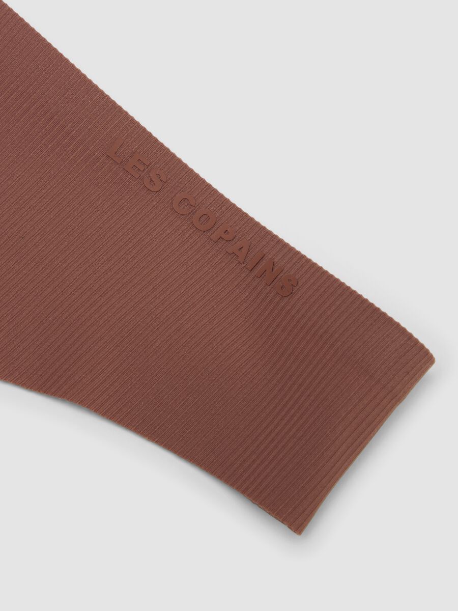 Brown organic cotton Brazilian briefs with regular waist_1