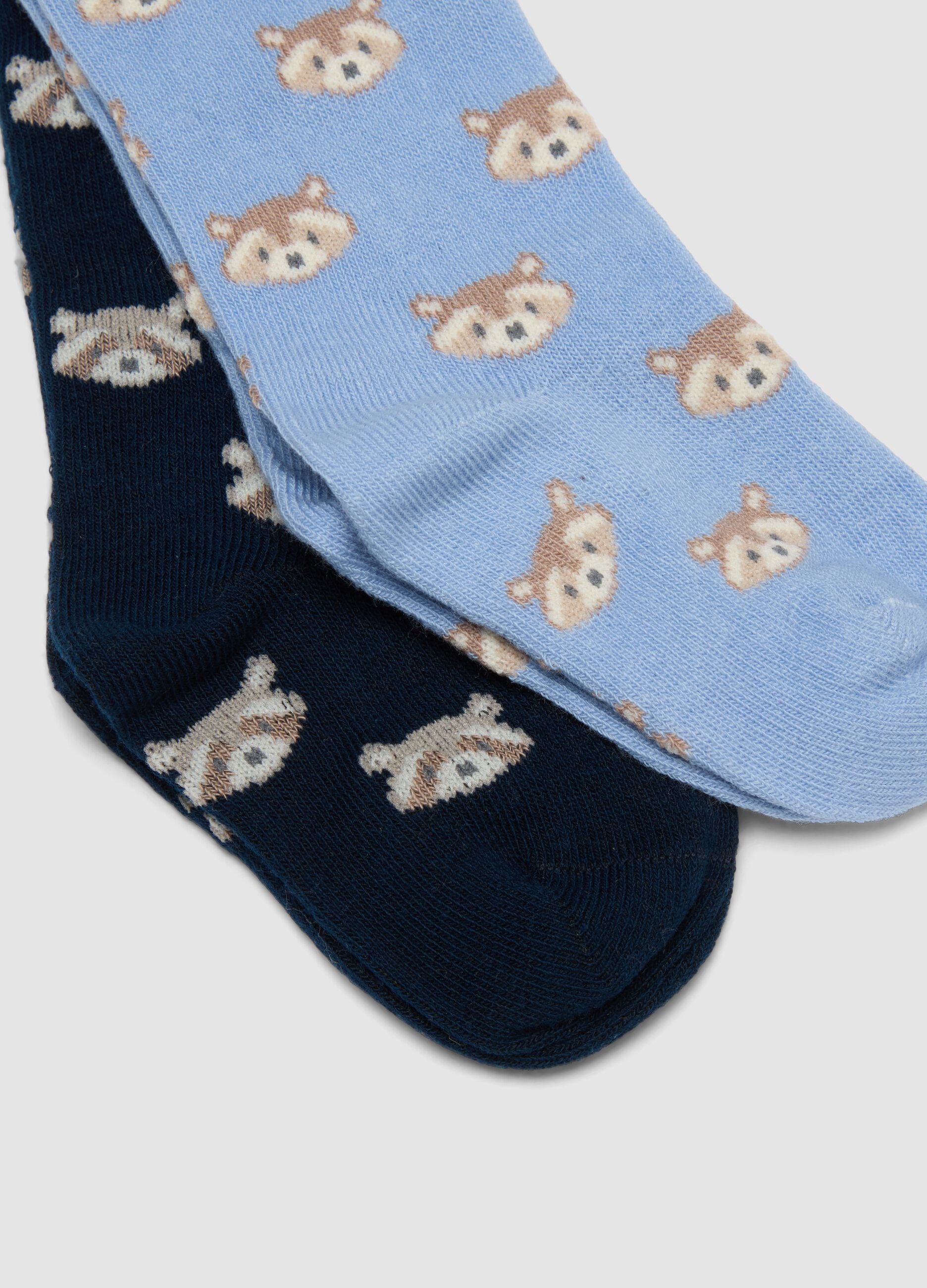 3-pack of blue socks in stretchy organic cotton