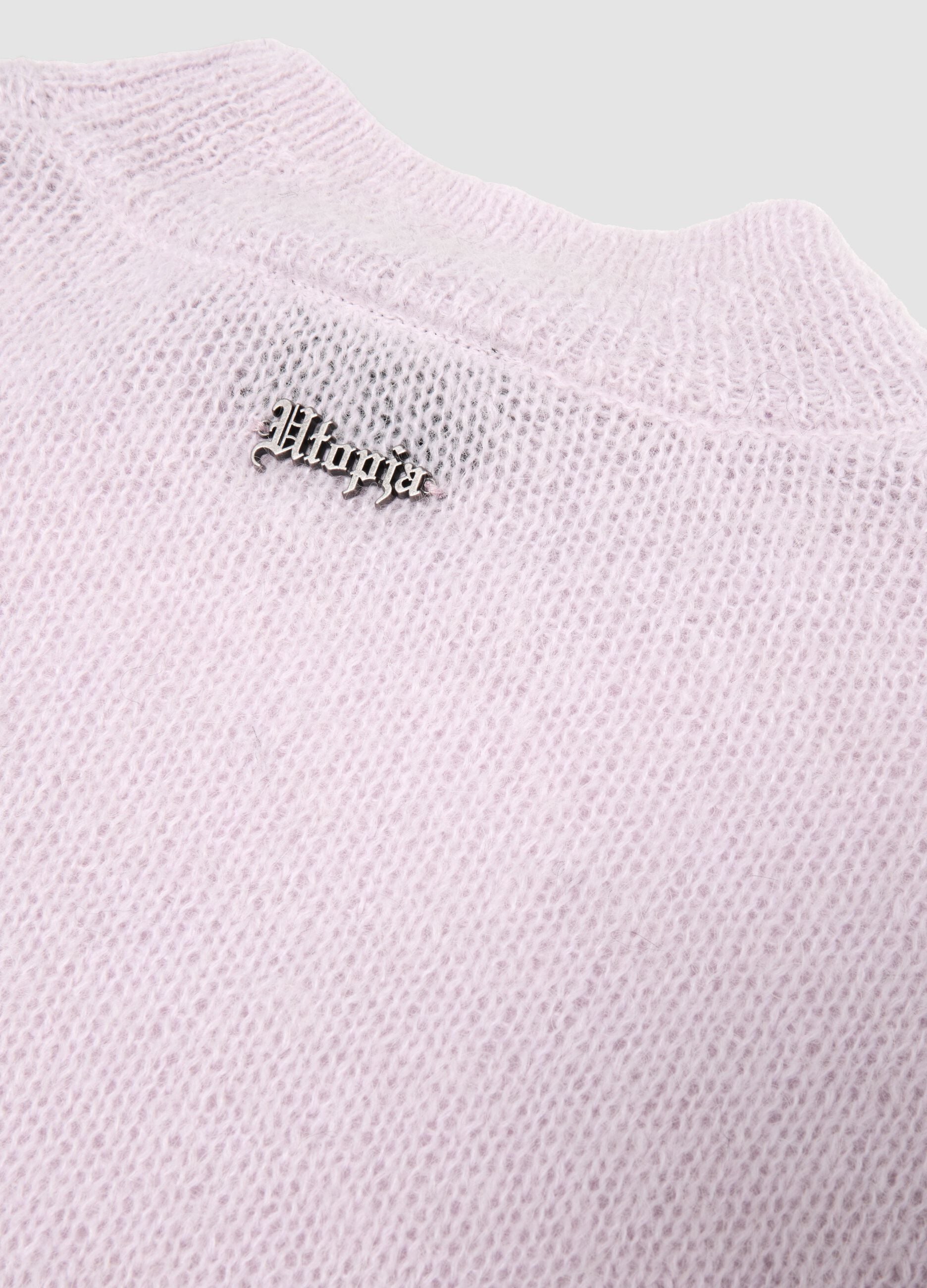 Light Pink Mohair Crew-Neck Jumper