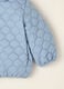 Blue quilted hooded jacket with bear ears_1