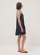 Sleeveless pure viscose multicolour striped dress, regular fit_1