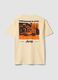 Beige pure cotton crew-neck T-shirt with Jeep print_2