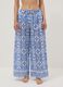 Blue pure cotton trousers with all-over print_1