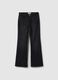 Black stretch cotton bootcut jeans_4