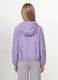 Purple rain jacket with hood and zip for girls_3