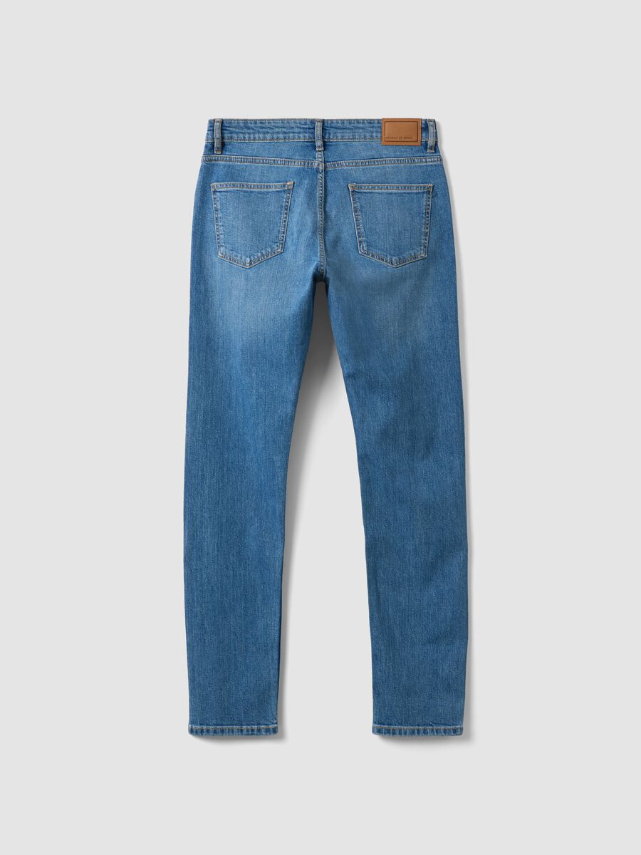 Light-wash slim-fit stretch cotton jeans_2