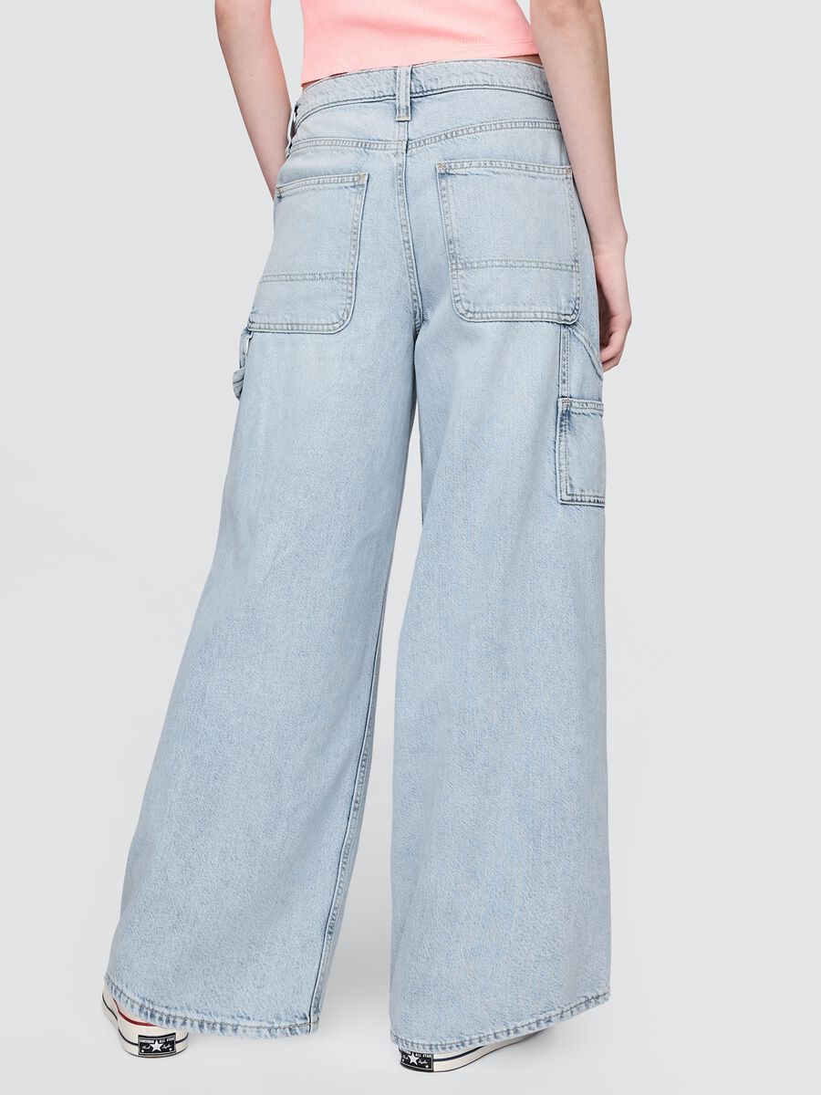 Wide Leg Jeans in Cotton and Lyocell Blend_2