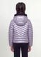 Purple Ultralight Padded Hooded Jacket with Zip for Girls_3