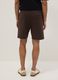 Brown cotton-blend regular-fit shorts with drawstring_2