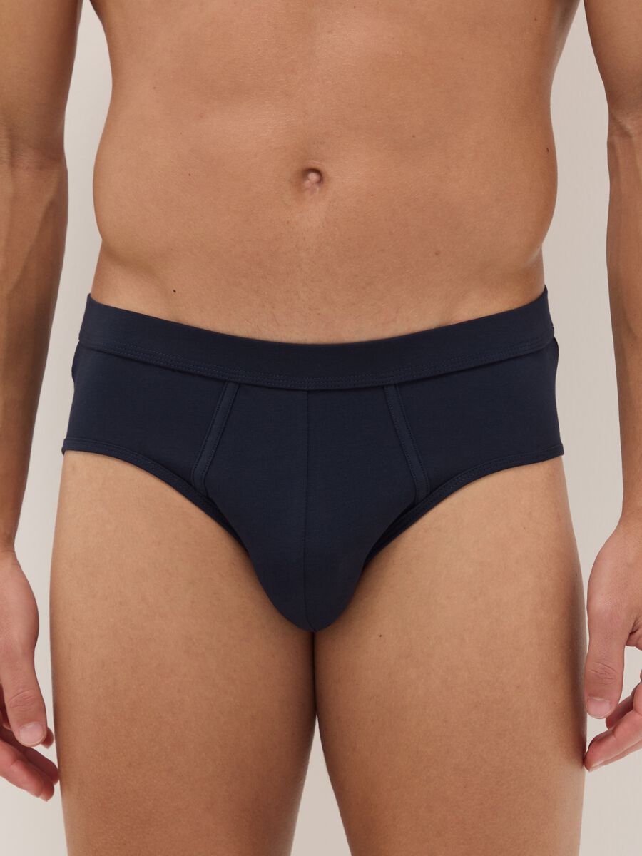 Twin-pack blue slip in stretch cotton regular fit_1
