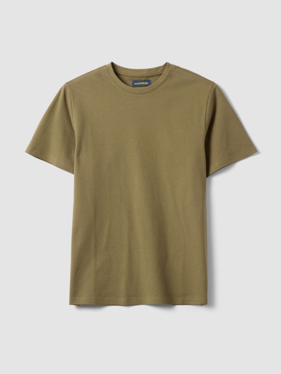 Green pure cotton short-sleeve T-shirt_4