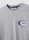 Grey pure cotton T-shirt with Lakers print_1