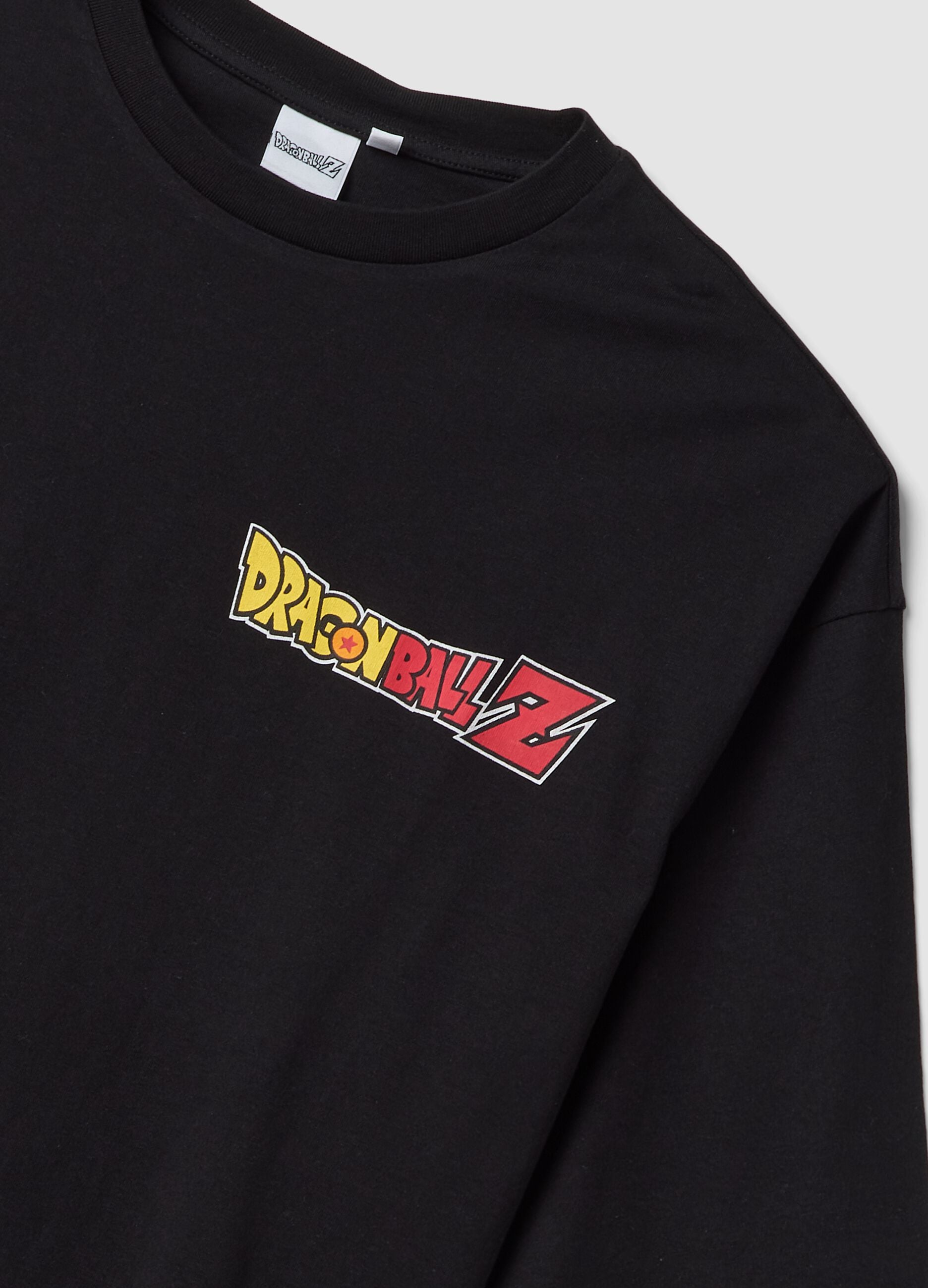 Black pure cotton T-shirt with Dragon Ball Z print