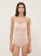 Pink stretch modal vest regular fit with lace_0