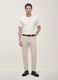 Beige pure cotton twill straight-fit jeans_0