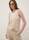 Beige regular-fit viscose-blend tank top_0