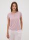Purple stretch viscose pyjama T-shirt with V-neck_2