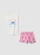 Girls&rsquo; multicolour pure cotton short pyjamas with Stitch_0