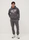 Grey cotton-blend joggers with drawstring and Chicago Bulls print_0