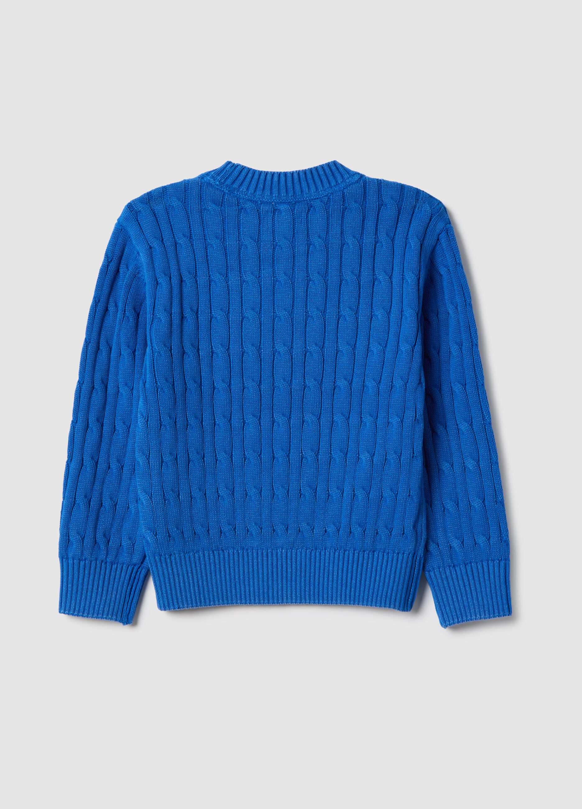 Kids' blue regular fit pure cotton pullover
