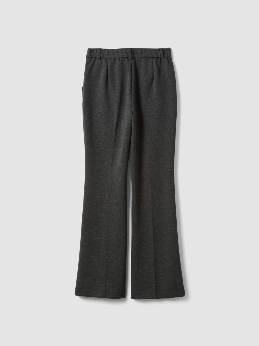 Grey stretch viscose straight-fit trousers_6