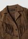 Brown fringed genuine leather jacket &ndash; regular fit_2
