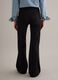Black stretch cotton bootcut jeans_2