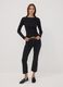 Black stretch-cotton denim flare-fit jeans_2