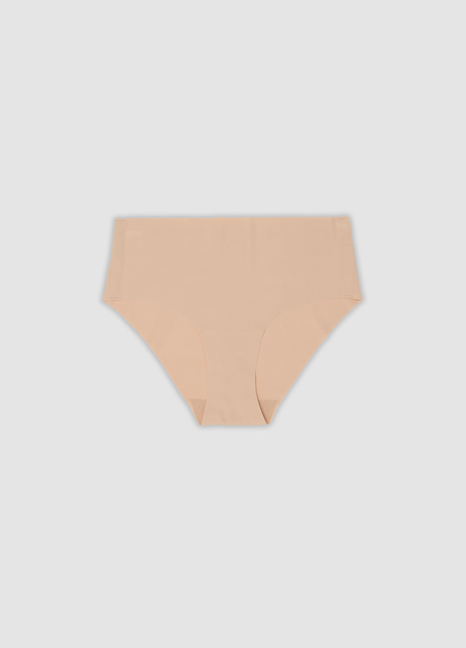 Regular fit beige stretch fabric slip