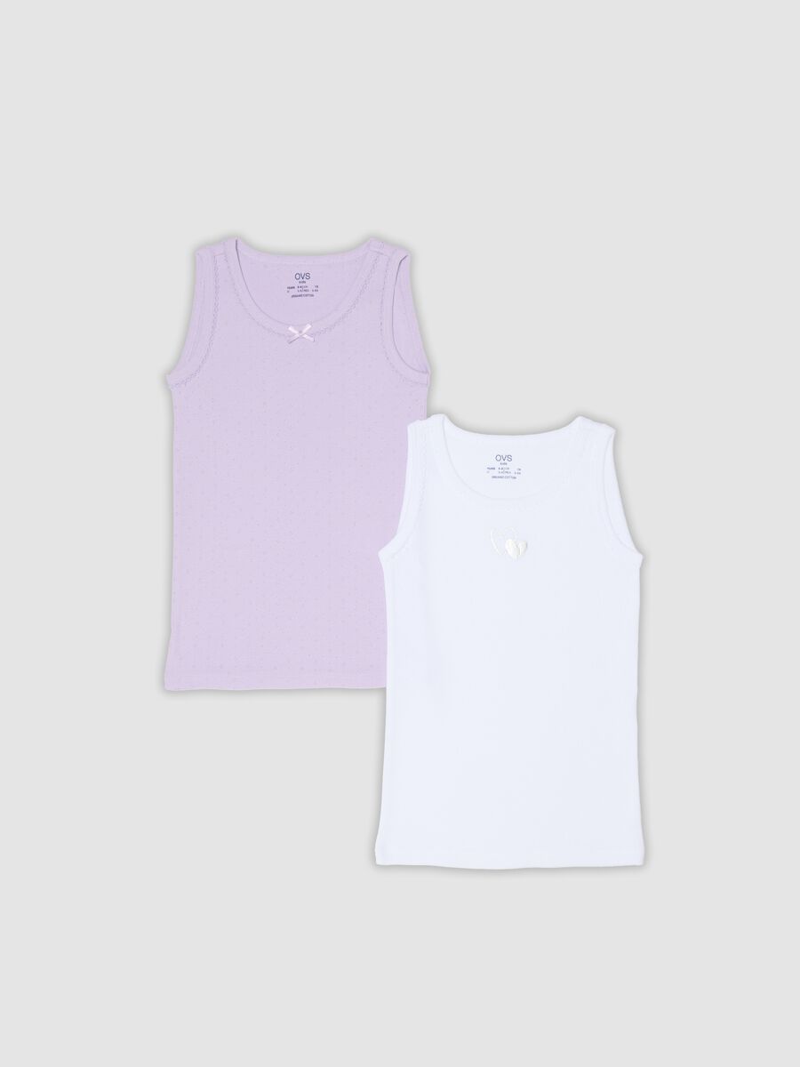 2-pack purple and white organic cotton vests, regular fit_0