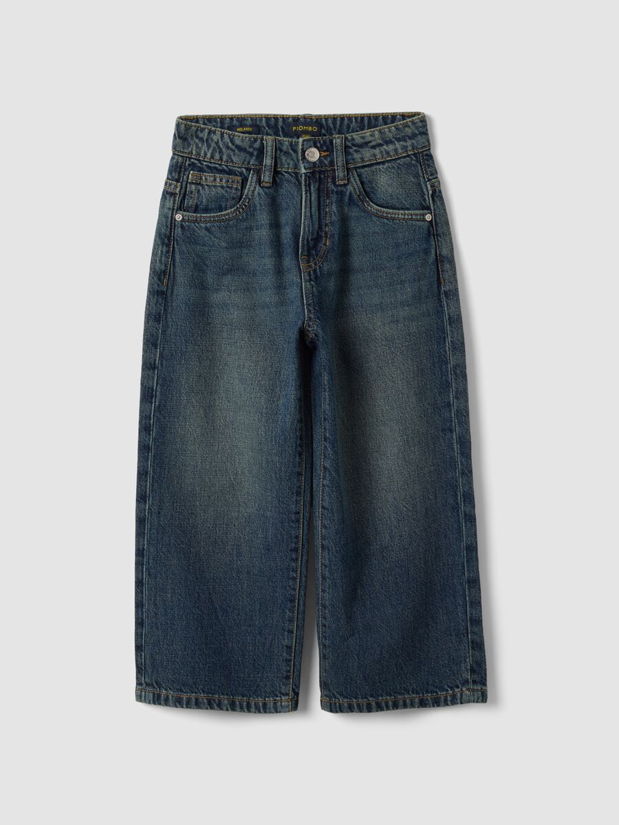 Boys&rsquo; blue 100% cotton skater-fit jeans_3