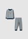 Baby multicolour striped pure cotton pyjamas with print_0