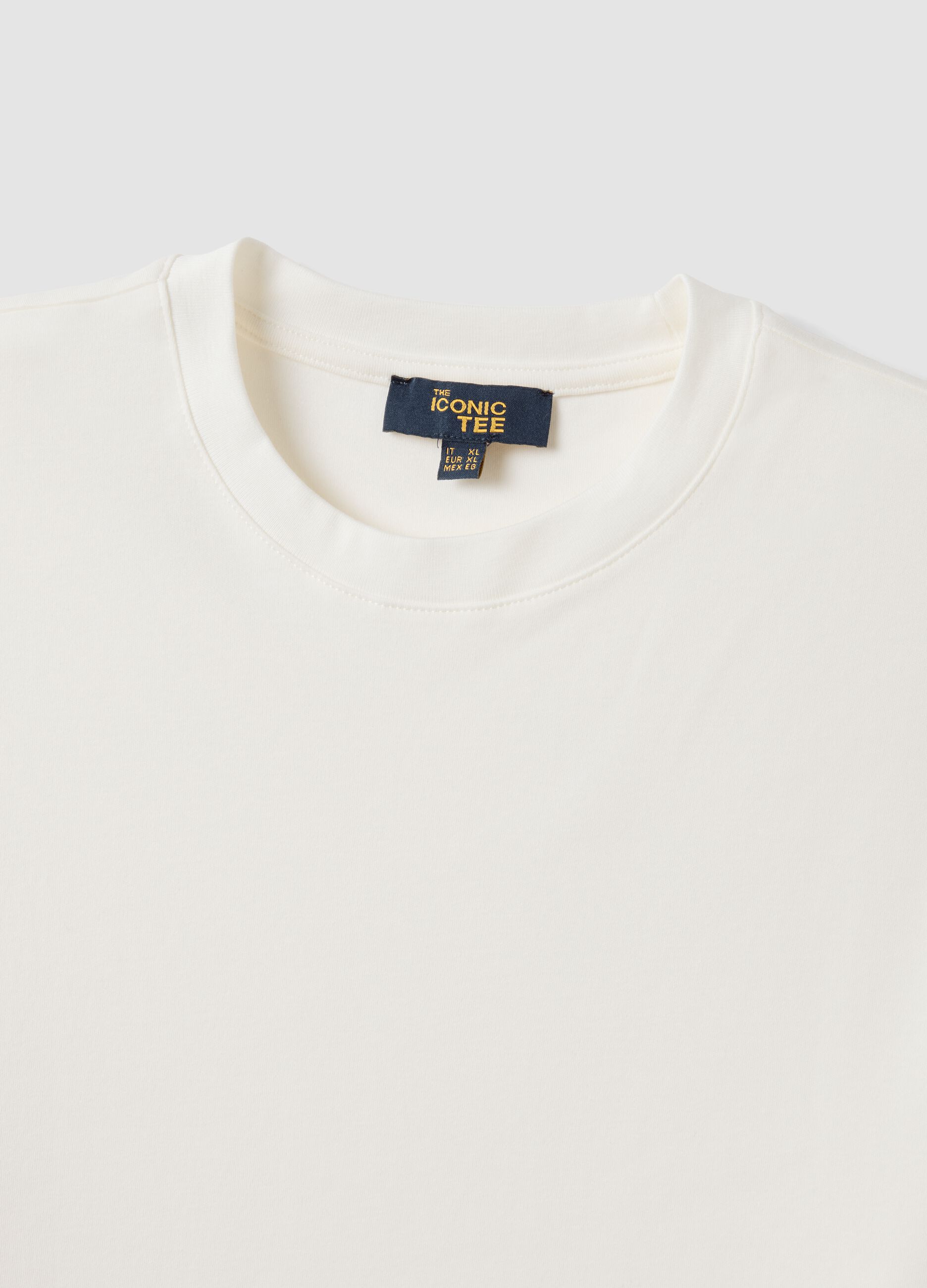 The Iconic Tee white pure cotton regular-fit short-sleeve T-shirt
