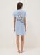 Blue striped pure cotton nightshirt with V-neck_2