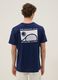 Blue slogan T-shirt in pure cotton, regular fit_3