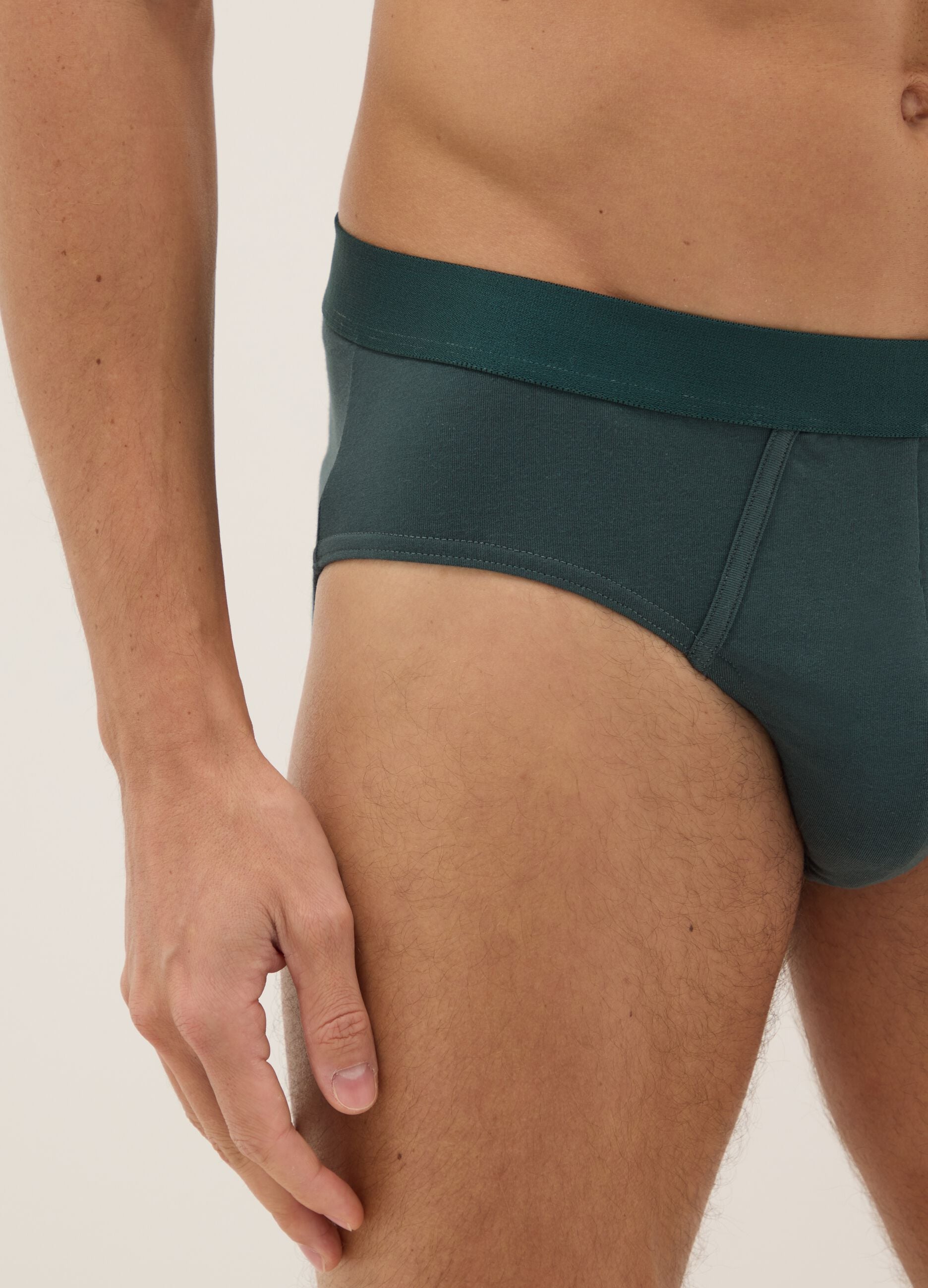 Tripack multicolour cotton stretch briefs regular fit