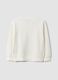 White relaxed-fit pure organic cotton sweatshirt with print for boys_1