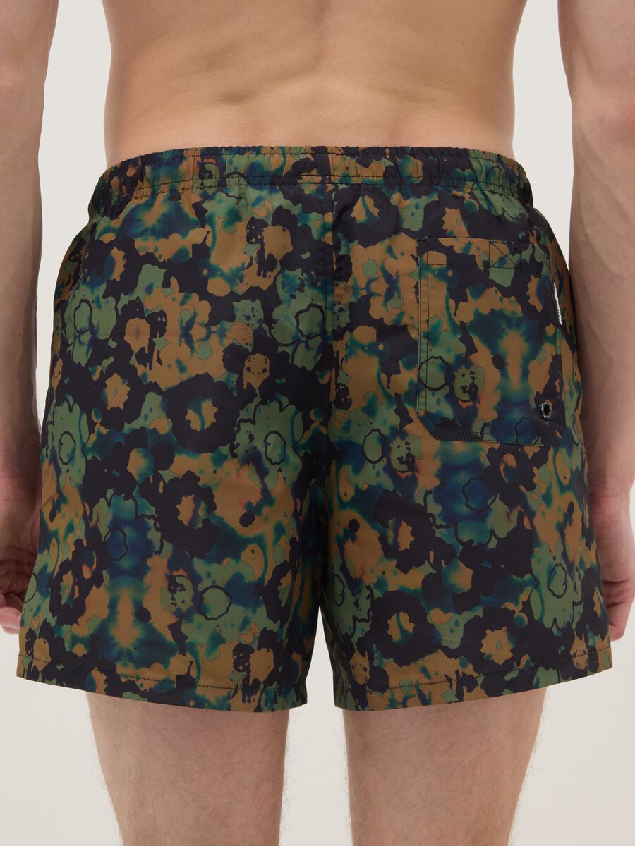 Multicolour camouflage swim shorts with drawstring_2