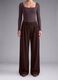 Brown Easy Dry wide-leg stretch trousers ALTAVIA STUDIO_3