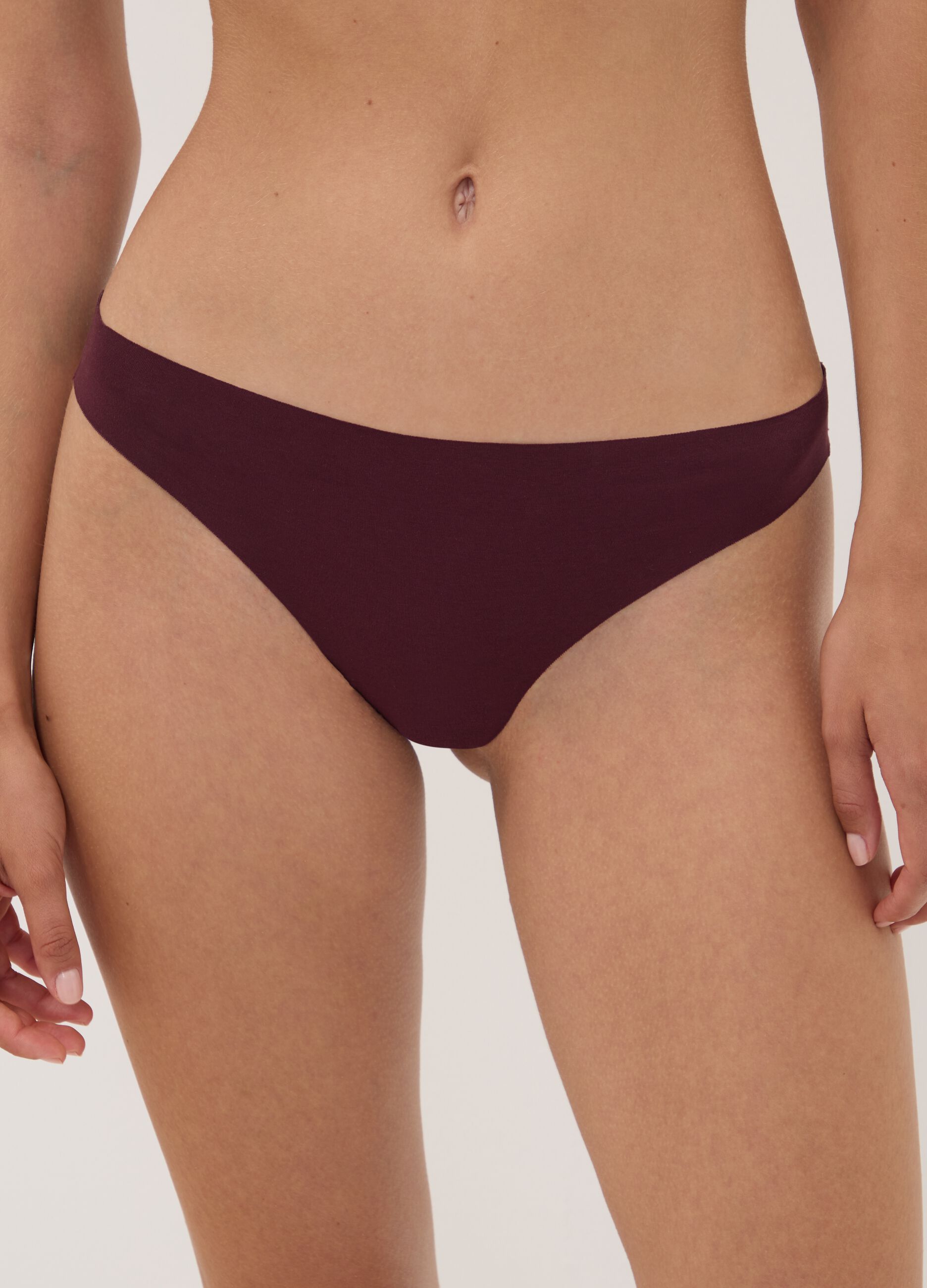 Purple organic stretch cotton Brazilian briefs