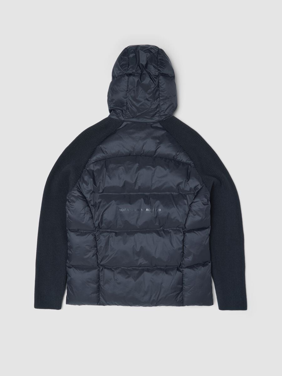 Black Padded Knit Jacket_5
